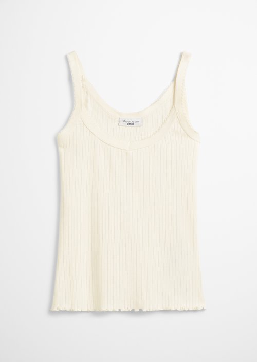 Pointelle top slim — Dandelion Dust