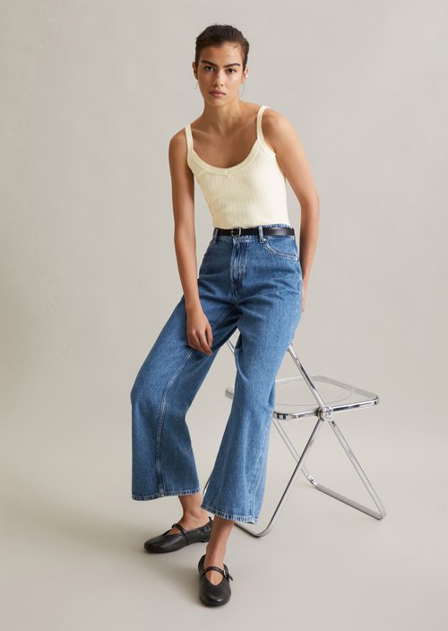 Pointelle top slim — Dandelion Dust