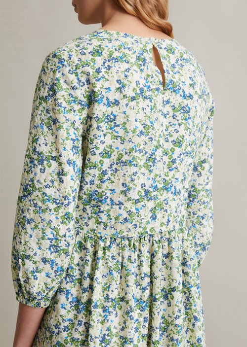 Print dress regular — Medium Blue