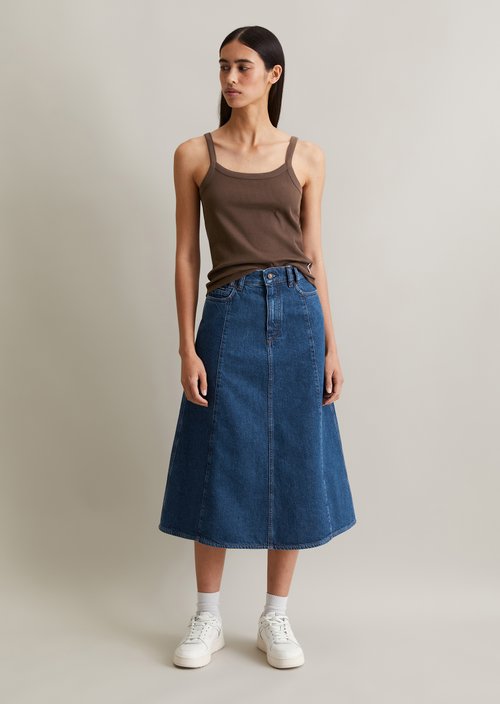 Cropped strap top — Brown Coffee