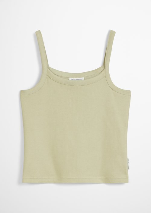 Cropped strap top — Elm Green