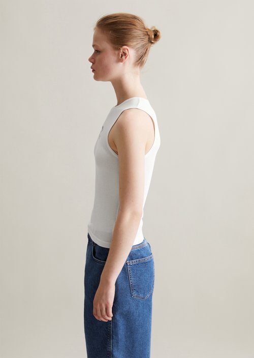 Tank top slim — White