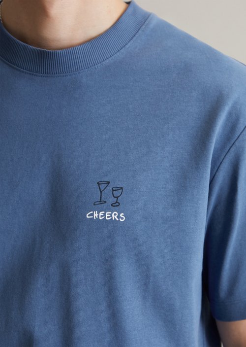 DfC T-Shirt relaxed — Cerulean Blue