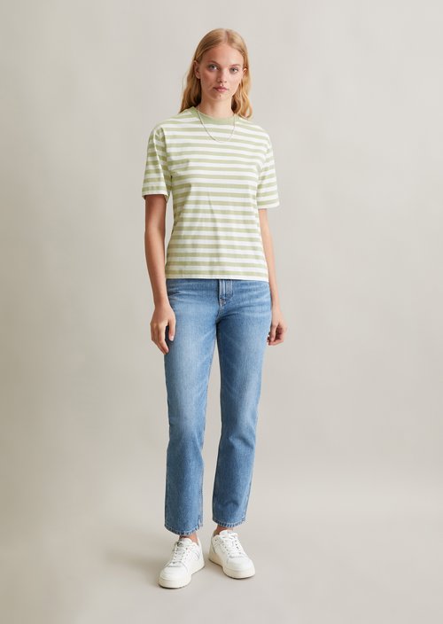 Regular striped T-shirt — Light Green