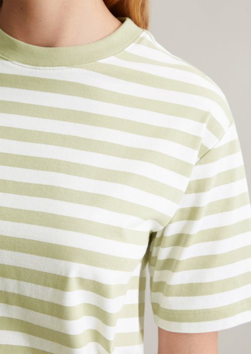 Regular striped T-shirt — Light Green