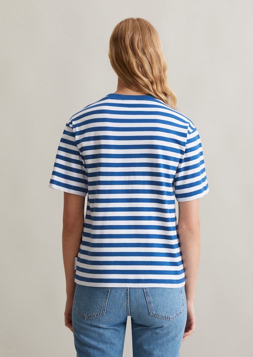 Regular striped T-shirt — Medium Blue