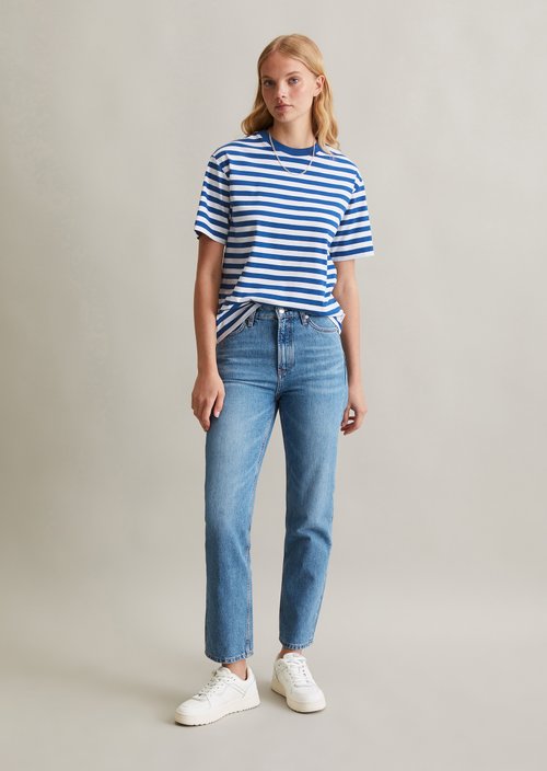 Regular striped T-shirt — Medium Blue