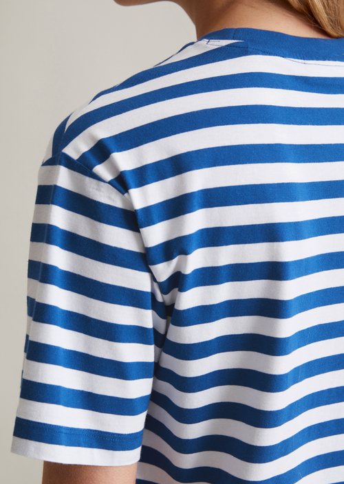 Regular striped T-shirt — Medium Blue