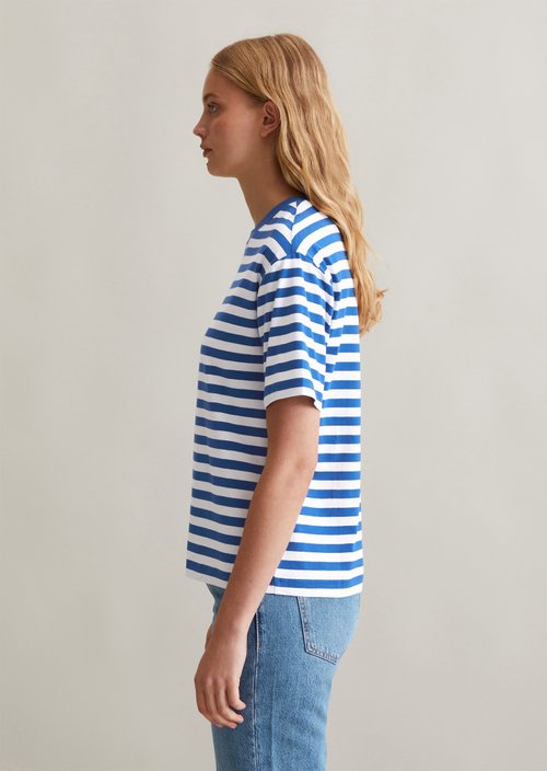 Regular striped T-shirt — Medium Blue