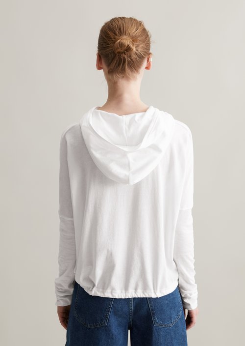 DfC hooded longsleeve relaxed — White