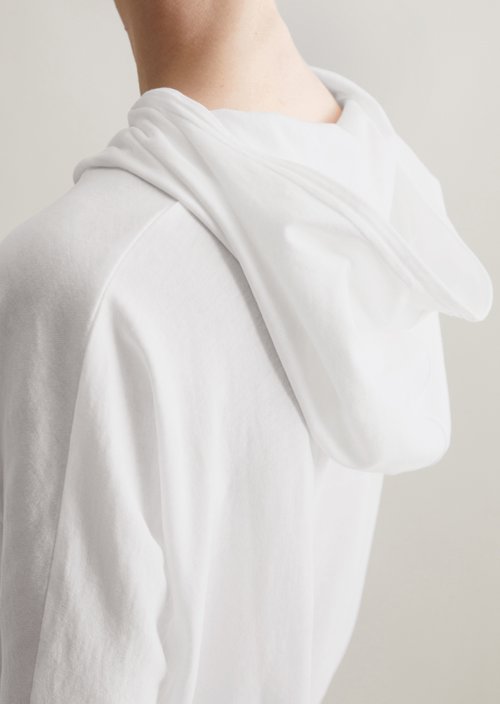 DfC hooded longsleeve relaxed — White