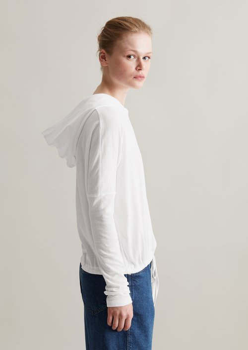 DfC hooded longsleeve relaxed — White