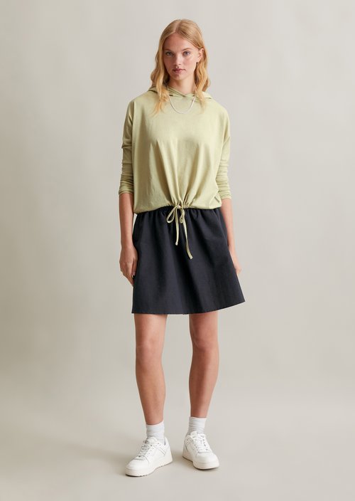 DfC hooded longsleeve relaxed — Elm Green
