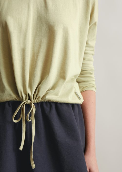 DfC hooded longsleeve relaxed — Elm Green