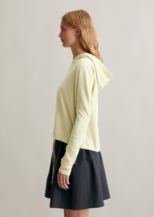 DfC hooded longsleeve relaxed — Elm Green