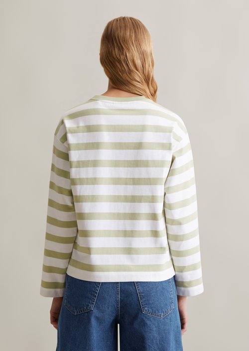 Striped longsleeve oversized — Light Green
