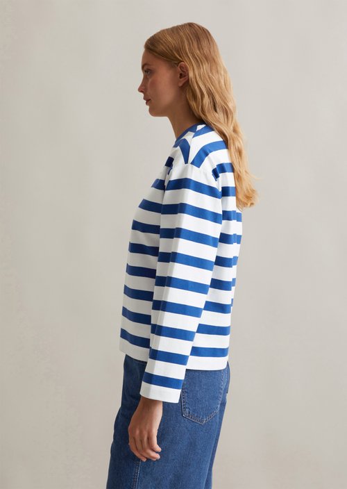 Striped longsleeve oversized — Medium Blue