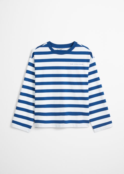 Striped longsleeve oversized — Medium Blue