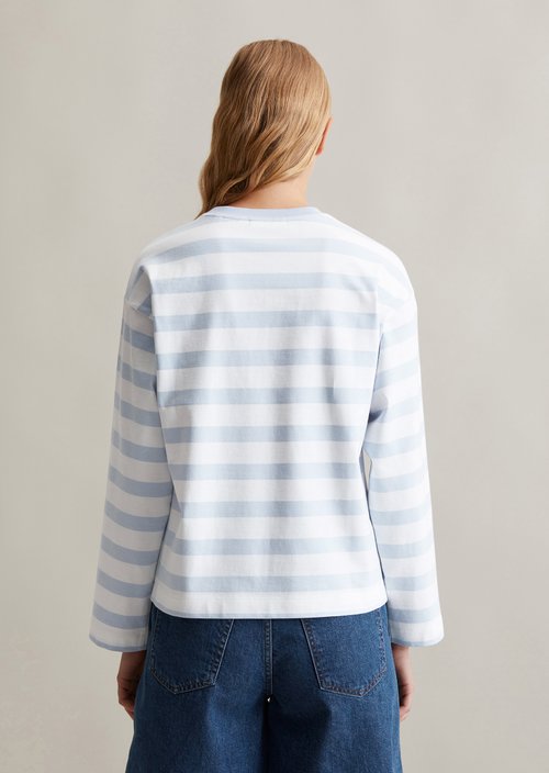 Striped longsleeve oversized — Light Blue