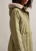 Outdoor jacket oversize made from organic cotton stretch