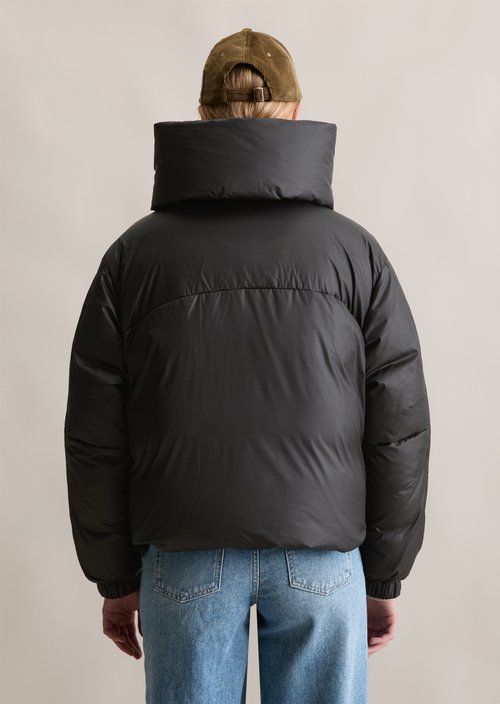 Down puffer jacket loose — Black