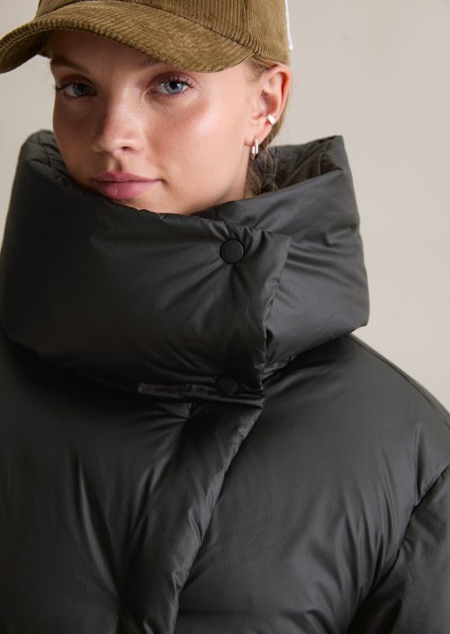 Down puffer jacket loose — Black