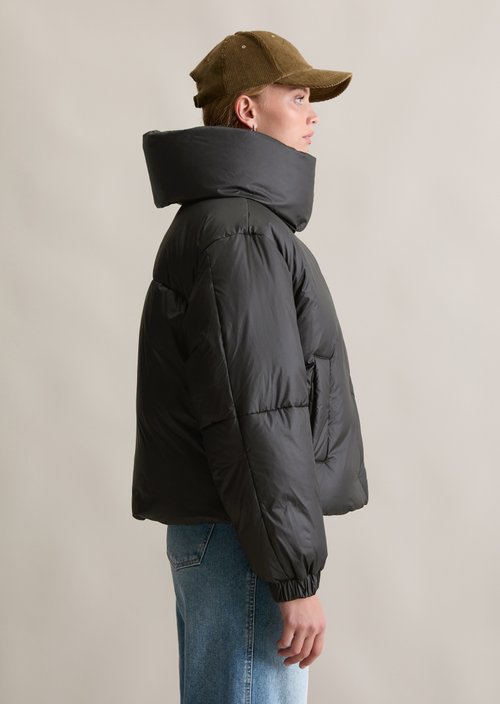 Down puffer jacket loose — Black