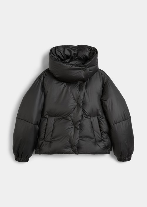 Down puffer jacket loose — Black