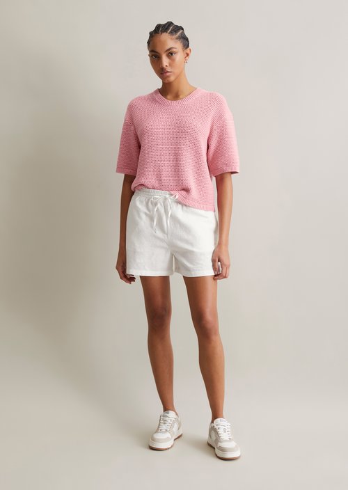 Slip-on shorts relaxed — Silky White
