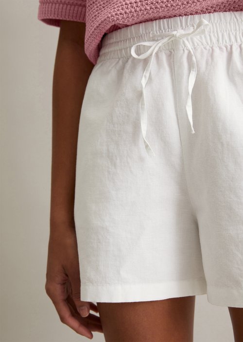 Slip-on shorts relaxed — Silky White