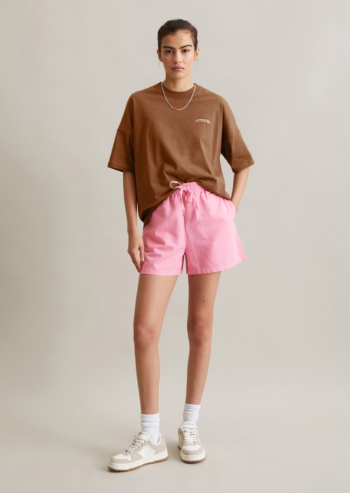 Slip-on shorts relaxed — Soft Pink