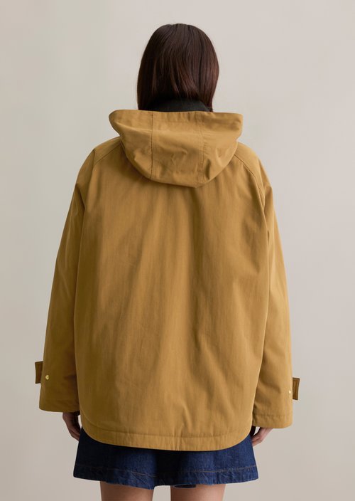 Oversize padded barn jacket — Wood Grain