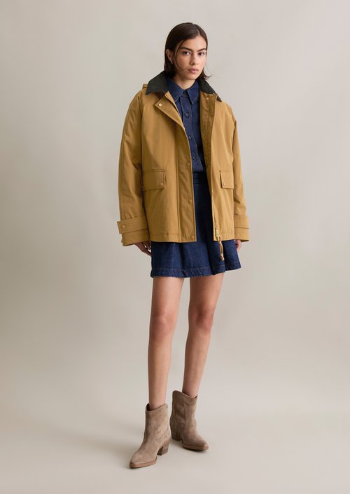 Oversize padded barn jacket — Wood Grain