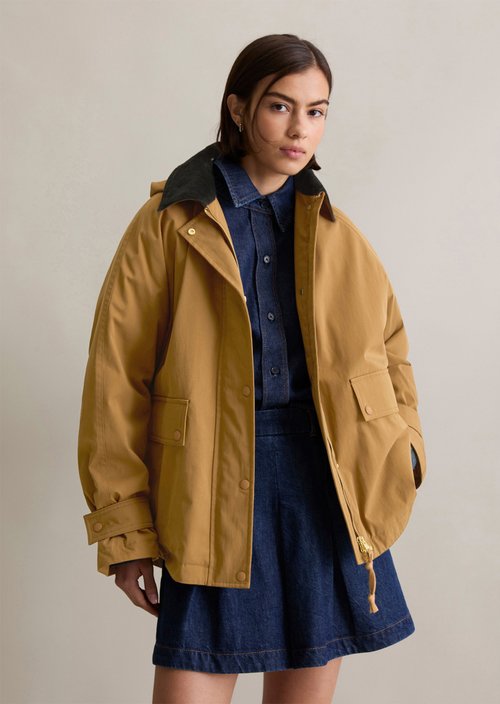 Oversize padded barn jacket — Wood Grain