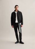 Harrington jacket with elastic waistband - black | Men