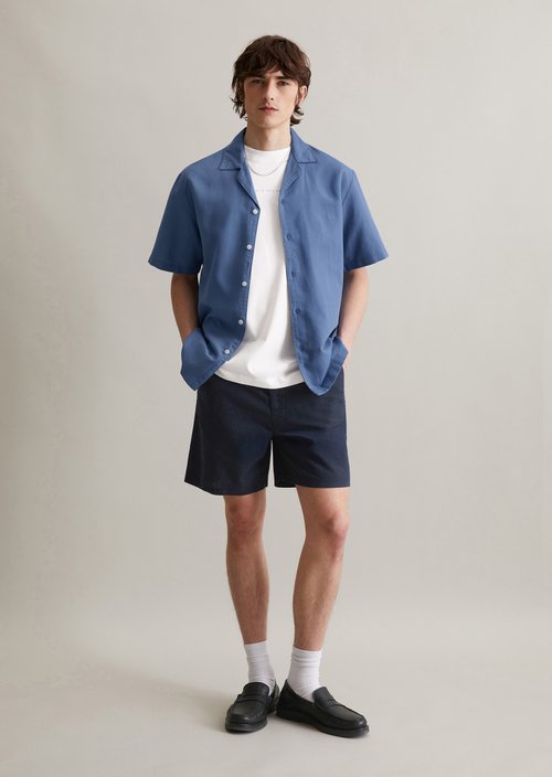 Regular short-sleeved shirt — Cerulean Blue