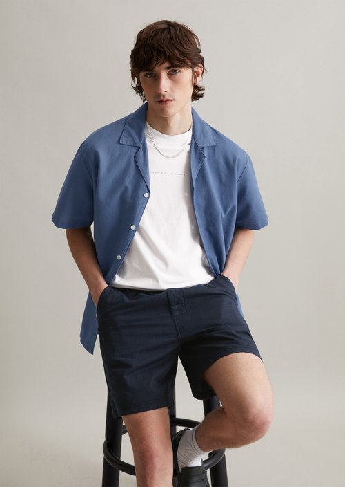 Regular short-sleeved shirt — Cerulean Blue