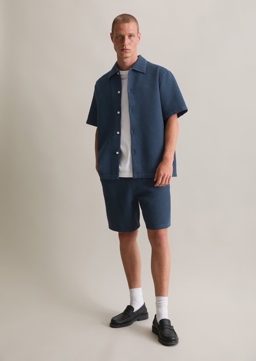 Regular short-sleeved shirt — Azurite