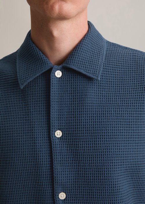 Regular short-sleeved shirt — Azurite