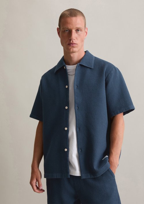 Regular short-sleeved shirt — Azurite