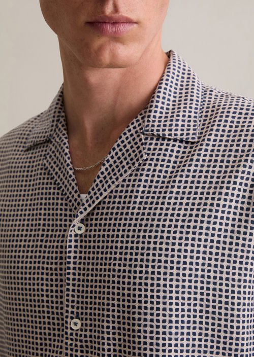 Regular short-sleeved shirt — Dark Blue