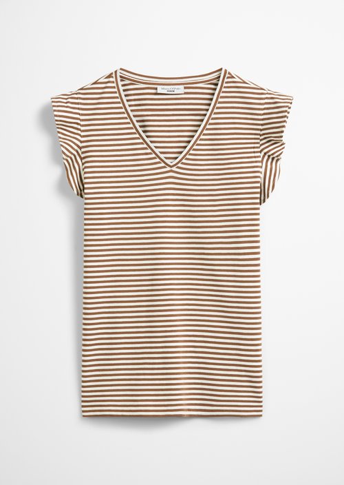 Regular flounce T-shirt — Medium Brown
