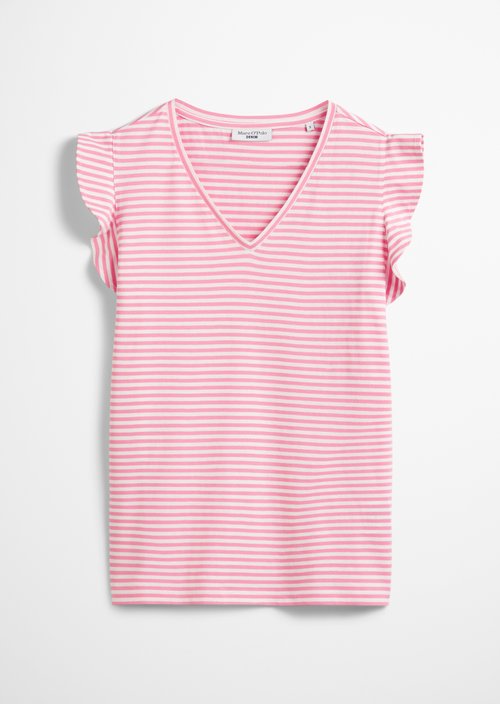 Regular flounce T-shirt — Medium Pink