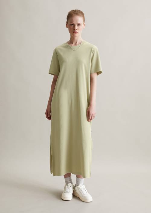 DfC jersey dress relaxed made from ribbed organic cotton green
