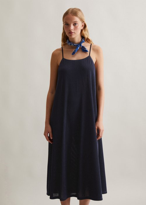 Spaghetti strap dress flared — Blue Depths
