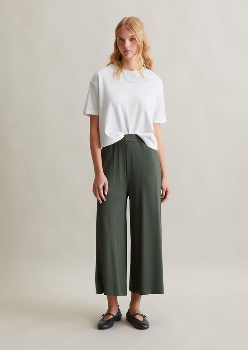 Wide jersey pants — Pineneedle