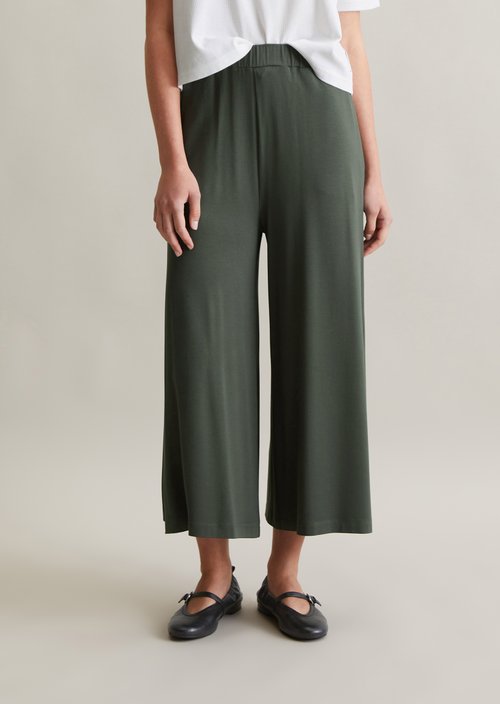 Wide jersey pants — Pineneedle