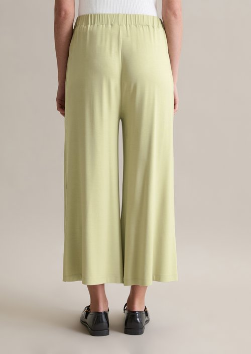 Wide jersey pants — Elm Green
