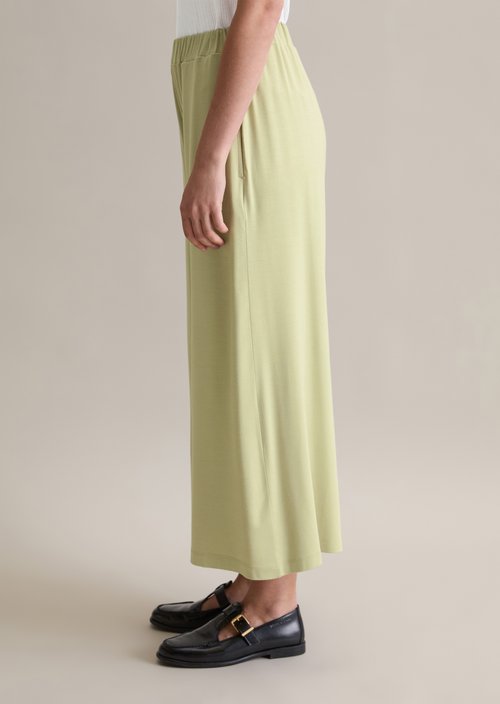 Wide jersey pants — Elm Green