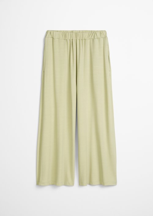 Wide jersey pants — Elm Green